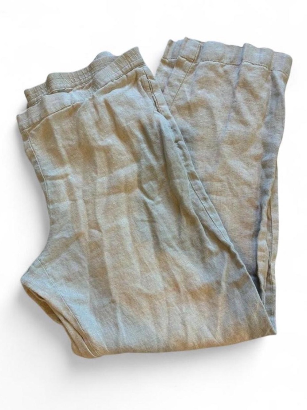 J. Jill Love Linen Pants Beige Tan Minimal Earthy